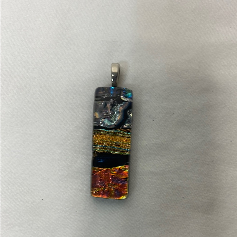 Multicolor Rectangular Pendant EUC